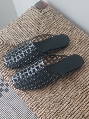 Women’s Black Jelly Slides